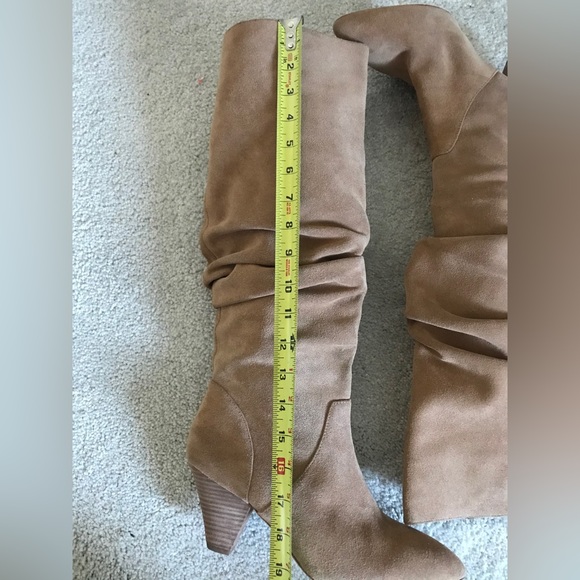 Antonio Melanie Sapphira Beige Suede Slouch Knee High Tall Boot W9 - Picture 16 of 16